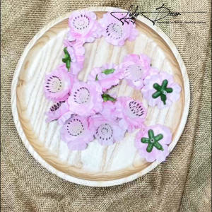 Chùm Bông Mai Đ ào Chùm 3 Bông. Lyly Hoa Lụa Decor