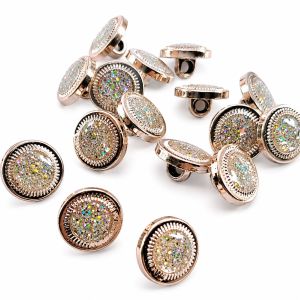 [COD] isi 144pcs kancing jamur/kancing baju Glitter hitam ukuran 11mm/13mm/15mm/18mm/21mm