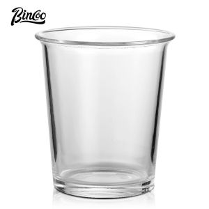 BINCOO Coffee Cup Iced Coffee Wide Mouth Glass Latte Cup Clear Cold Drink Mug Ins Style for Household and Office 330ML
