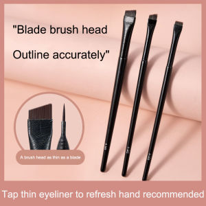 Kuas Alis Eyebrow Eyeliner Brush Makeup Super Tipis Miring 2 IN 1  COD -🌈Ninestar