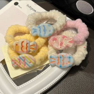 Cute Little Fish Hair Ties Girls Creamy Color Macaron Style Forest System Hair Bands Sweet Fresh out Fashion Hair Accessories