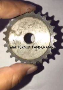 Sprocket RS 25 x 25 T Gear Rantai Single Gir gigi Z 25T RS25 -1 25Z25 25X25T 25-1 tipe B