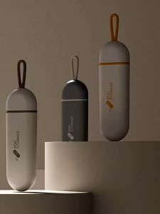 Hộp Đựng Thuốc Chia Thuốc 3 Ngăn Mini Bỏ Túi Có Nắp Kín Bảo Quản Dây treo Silicon