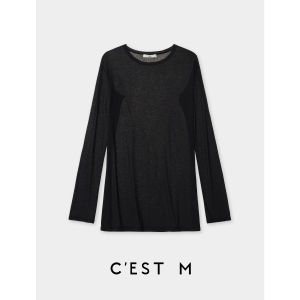 Cest M Long T-Shirt Lightweight High Yarn Strong Twist Cotton Fashionable Layering Style Summer Womens Premium Quality Top