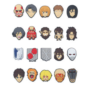 Hot Toys | Japanese anime Attack on Titan Shoe Charms For Slides Sandals PVC Shoe Decoration Accessories For Birthday Gift Party Favor
