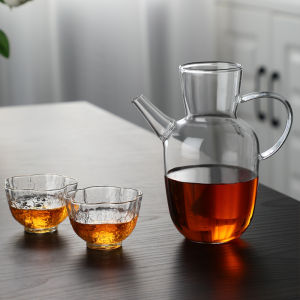 Imitation Song Glass Teapot Large Capacity Chinese Water Longitude Injection Celadon Teapot Borosilicate Ewer Tea Brewing Pot Scented Tea Fruit Teapot