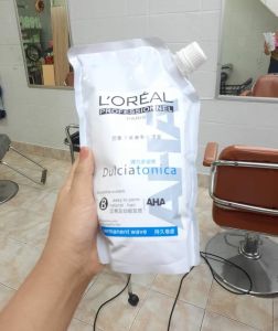 LOREALชุดครีมยืดผมลอรีอัล ปารีส ผมลงดีเรียบตรงกลิ่นบางเบา พร้อมส่ง