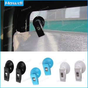 1 Pc Plastic Car Window Mount Sucker Clip / Removable Sunshade Curtain Towel Ticket