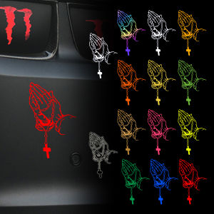 Nhãn dán ô tô cầu nguyện cử chỉ chéo cử chỉ cửa sổ phía sau cơ thể kính hình dán trang trí Độ Xe Máy dán đề can chống nước