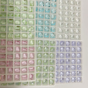 Dongzhou Crystal High Quality K9 Ice Bottom Jelly Pointed Bottom Fat Square Large Small Oval Small Rock Sugar Manicure Jewelry Octagonal Heart
