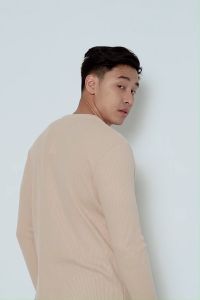 Kale Raffle T-shirt Cotton Viscose Waffle Asian Fit