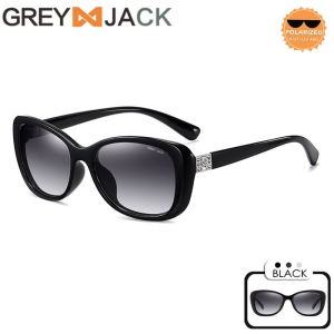 Grey Jack Sunglasses Kacamata Hitam Polarized Oversized Style Elegant Kekinian Terbaru Fashion Wanita 3015