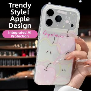 DAIMANG | Korean Ins Style Pink and White Stripe Star Graffiti Case Full Protection Non-collision Artistic AI Key Compatible