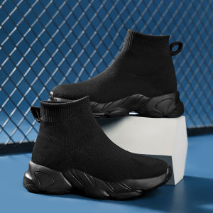 Womens Solid Color Breathable Lightweight High-Top Casual Sports Shoes