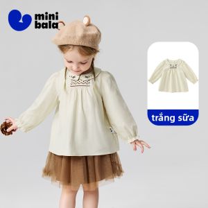 MINI BALA | Áo Sơ Mi Dây Nơ Bọt Biển 2026 Thu
