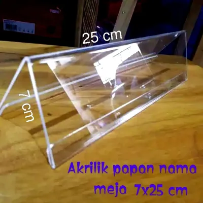 AKRILIK PAPAN NAMA MEJA NAME PLAT TAG 7x25 CM