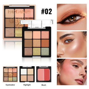 Waterproof Long Lasting 3 Layer Eyeshadow Palette Matte Pearl Highlighter Blush 3in1 Multifunction Makeup Cosmetic Beauty