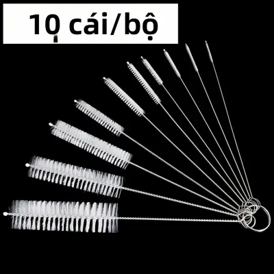 10 Cái/bộ Bàn Chải Làm Sạch Ống Nylon Linh Hoạt Dụng Cụ Nhà Bếp Thân Thiện Với Môi Trường Để Rửa Ống Nghiệm - Dụng Cụ Làm Sạch Lông Bàn Chải Gia Dụng