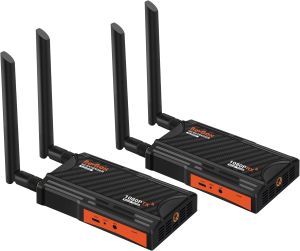 5G 200m Wireless HDMI Extender 656ft 1080P 60hz Full HD Audio Video Transmitter and Receiver Display Adapter for DSLR Camera camcorder live streaming Laptop PC To TV Projector long Range Share