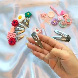 100Pcs Wholesale Metal BB Hair Clips Silver Y2K Water Drop BB Clips Drop Shaped Hairpins Korean INS Style Snap Hair Clips Sweet Cool Girl Hair Accessories