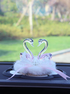 High-End Car Decoration Crystal Swan Car Interior Decoration Car Perfume Holder Goddess Style Car Supplies Complete Collection