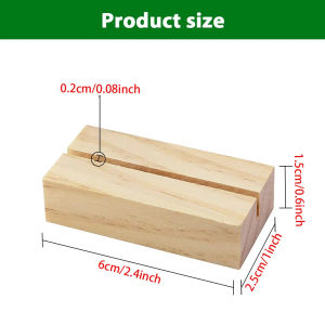 Wood Table Number Stands Wood Place Card Holders Picture Holder Acrylic Sign Holder for Wedding Reception Table Party Decoration