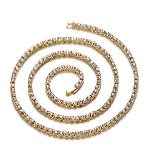 New Classical 4MM Tennis Chain Iced Out Bracelet Necklace Men Fashion Hip-Hop Jewelry Women 8/18/20/24/inch Choker Gift