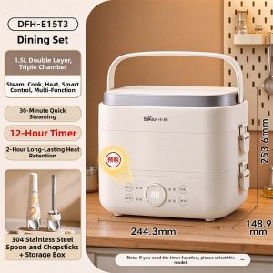 [China Plug Without Adapter] Bear | Automatic Heating & Insulation Lunch Box