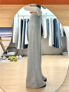 Quần Ống Rộng Màu Xám Nhạt Cho Nữ Mùa Thu 2025 Quần Thể Thao Rộng Rãi Dáng Thẳng Quần Dài Thường Ngày Quần Dài Thể Thao