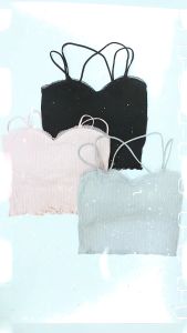 Wimiu Tank Top Tanktop Tengtop Spaghetti Crop Top Croptop Bralette Bh Sport Bra Sport Wanita Busa 100110