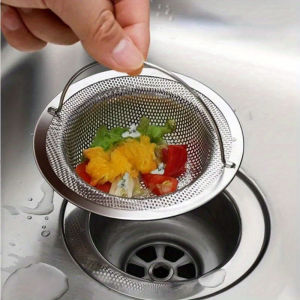 1/2/3Pcs Stainless Steel Sink Filter Trap Bathtub Hair Catcher Stopper Kitchen Food Slag Mesh Strainer Metal Floor Drain &Handle