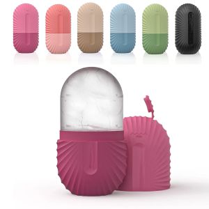Ice Face Roller Ice Cube นวดความงามซิลิโคนแม่พิมพ์น้ําแข็งสําหรับ Eye Puffiness Ice Facial Roller รูขุมขนหดตัว