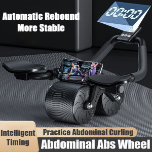Abdominal Abs Wheel Equipment Automatic Rebound Roller Multi-functional Arm Elbow Support Automatic Rebound Abdominal Wheel Contraction Abdominal Curling Exercise Roda Abs Perut 健腹轮