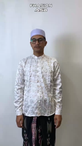 Asb Baju pria koko dewasa kemko brokat shoba full bordir lengan panjang atasan premium terbaru