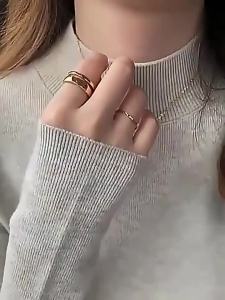 New Winter Fashion French Style High-Necked Knit Base Shirt