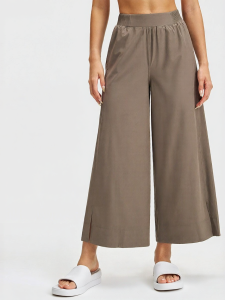 Thin Spring and Summer Pilates Yoga Trousers Wide Leg Straight Cut