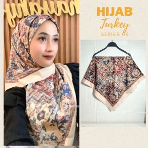Hijab Motif Turkey SERIES 5 Katun Voal Premium Kerudung Segiempat Voal Halus Lembut Motif Print Sublime 3D High Quality