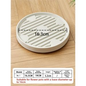 JIUQI | Breathable Moveable Flower Pot Tray with Wheels