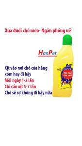 Hanpet - Dung Dịch Xua Đuổi Chó Mèo Chống Cắn Phá FAY REPELL / Xịt ngăn chó mèo phóng uế bừa bãi/ xịt khử mùi hôi / ngăn cắn yên xe / chống cắn phá lốp xe