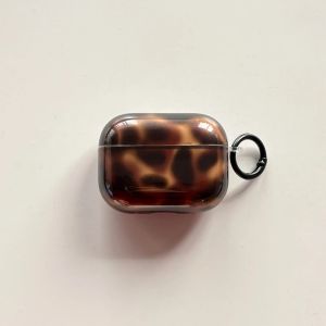 Vỏ Bảo Vệ Tai Nghe Bằng TPU Màu Nâu Hổ Phách Thời Trang Cao Cấp Có Dây Đeo Cho AirPods 1/2/3/Pro 2/Pro 3