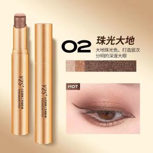 Three-Color Eyeshadow Stick for Beginners Highlighting One-Stick Formation Waterproof Sweat-Proof Long-Lasting Natural Look