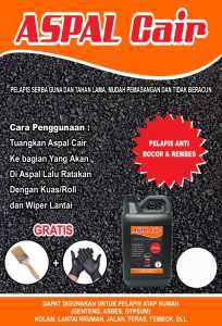 Aspal cair 5kg Emulsion anti bocor dan rembes