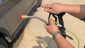 Pressure Washer Extension Wand 30° Curved for Karcher and Lavor 1/4" Quick Connect Power Lance Extension Wand with 5 Nozzles
