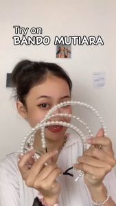 Bando Korea Perempuan Dewasa Motif Pearl Mutiara Bandana Fashion Wanita Aksesoris Rambut AK125