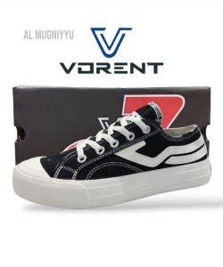 Sepatu Sneakers Vorent Sepatu Sekolah Sepatu traveling Hitam Putih
