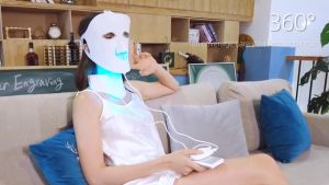 Foreverlily LED Lighted Makeup Blender, 7 Color Options, Face and Body Blending Brush, Soft and Silky Hair Bristles, Easy to Clean and Maintain