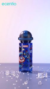 ecentiokids 550ml botol anak BPA FREE dengan Sedotan Tahan Panas hingga 90℃ Seri Disney