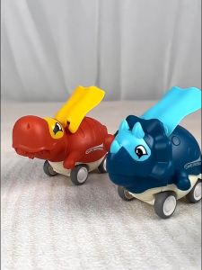 Childrens dinosaur toy car pressing cloak dinosaur pullback car boy baby inertia car toy
