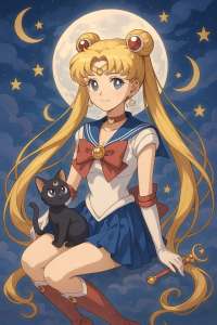 Bandai | 5D DIY Diamond Painting Kit Sailor Moon Artwork Anime Full Drill Rhinestone Mosaic Wall Decor Craft Kit Home Decor Gift