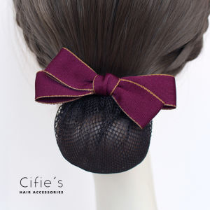 Womens Professional Hair Accessories Set Bank Nurse Work Hairnet Headband Hair Clip Stylish Korean Style Fabric Hair Accessories